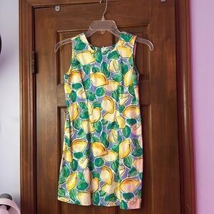 Talbots Kids size 10. All cotton lemon print dress!
